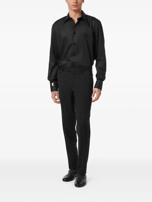 Pantaloni negri croi cambrat