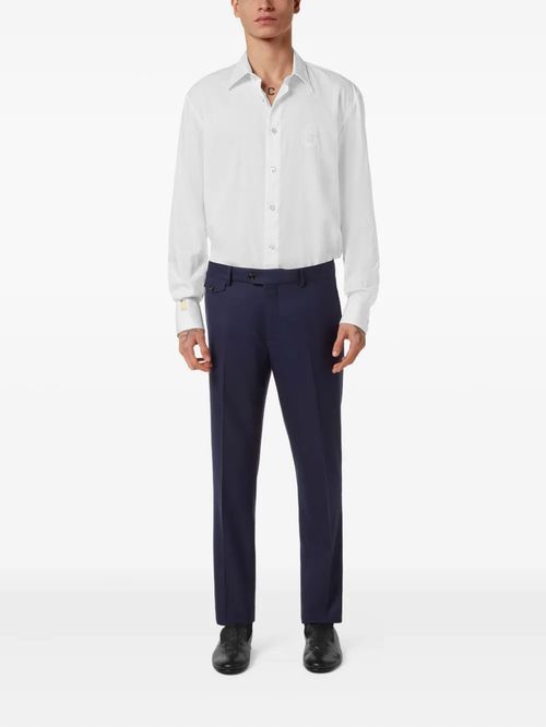 Pantaloni bleumarin croi cambrat