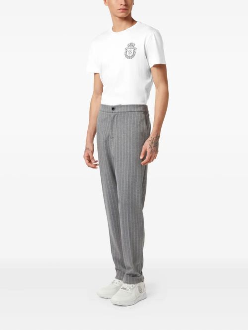 Pantaloni gri în dungi