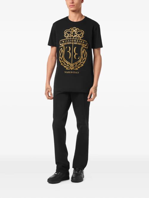 Tricou negru cu imprimeu logo