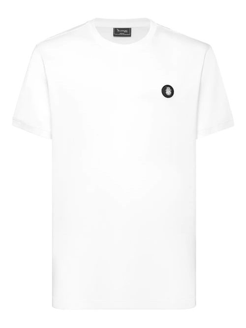 Tricou alb cu logo aplicat