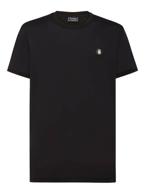 Tricou negru cu logo aplicat