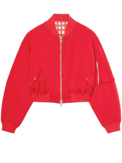 Jachetă roșie reversibilă