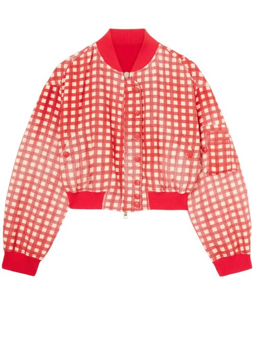 Jachetă roșie reversibilă