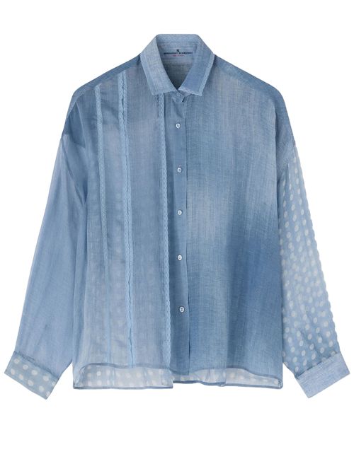 Cămașă bleu din mătase