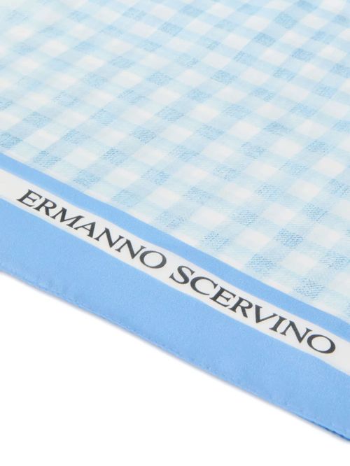 Eșarfă albastră cu imprimeu