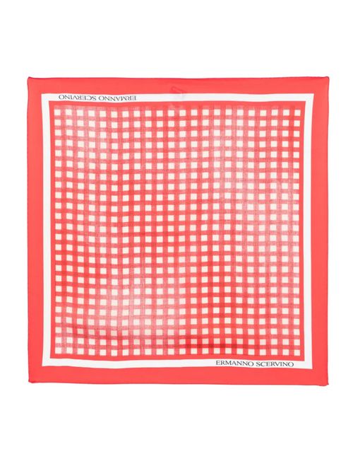 Eșarfă roșie cu imprimeu