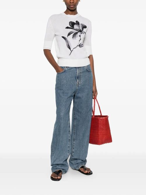 Pulover cu imprimeu floral