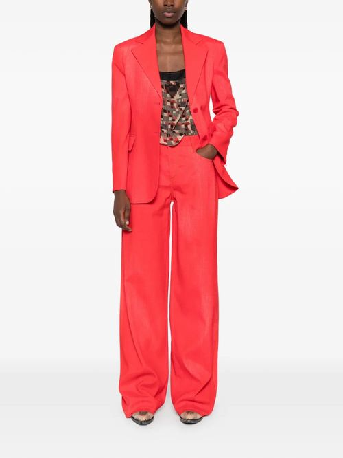 Pantaloni coral croi larg