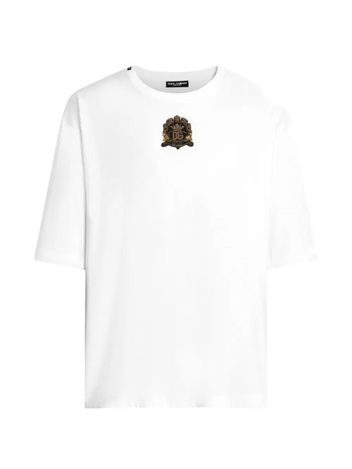 Tricou alb cu logo aplicat