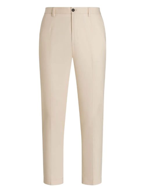 Pantaloni bej croi clasic