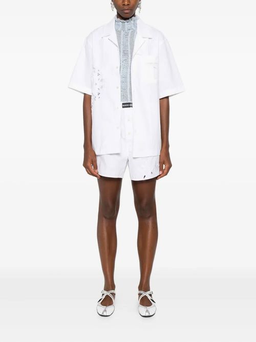 Cămașă din bumbac cu inserții