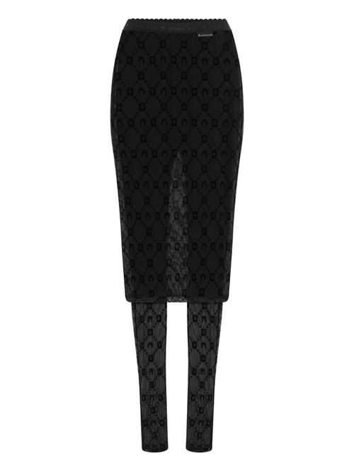 Pantaloni negri cu fustă suprapusă