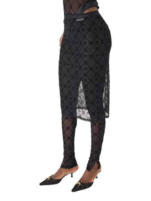 Pantaloni negri cu fustă suprapusă