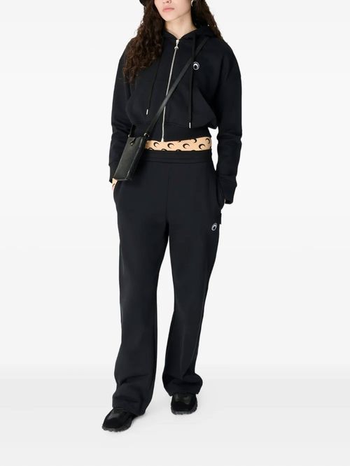 Hanorac negru cropped
