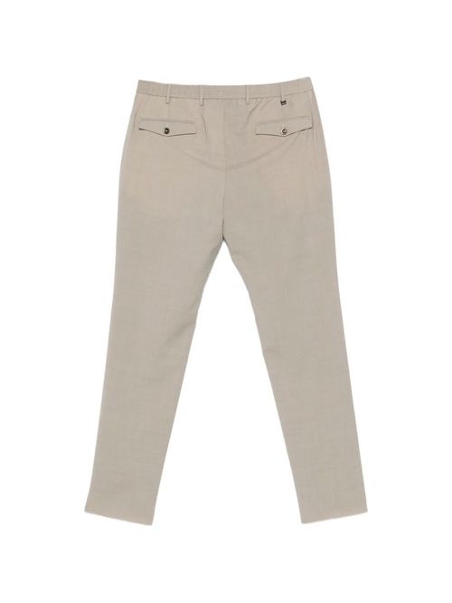 Pantaloni bej buzunare cu fermoar