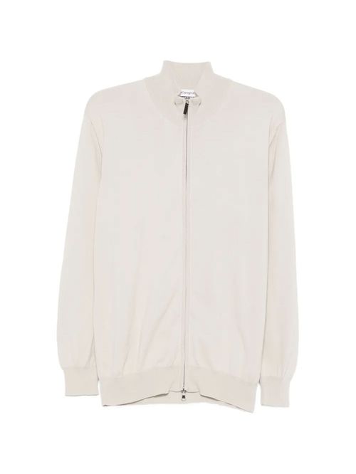 Cardigan bej cu fermoar