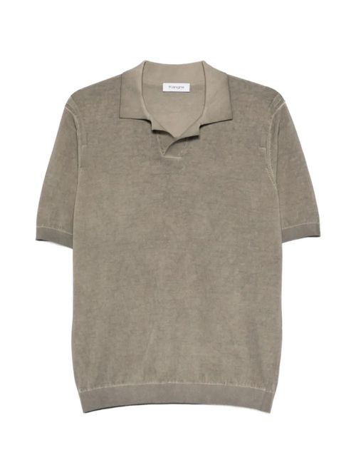 Tricou polo bej cu cașmir