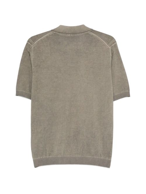 Tricou polo bej cu cașmir