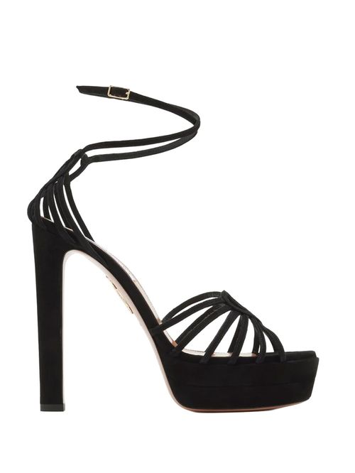 Sandale Sweetheart negre cu platformă 130