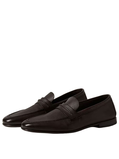 Pantofi slip-on maro piele
