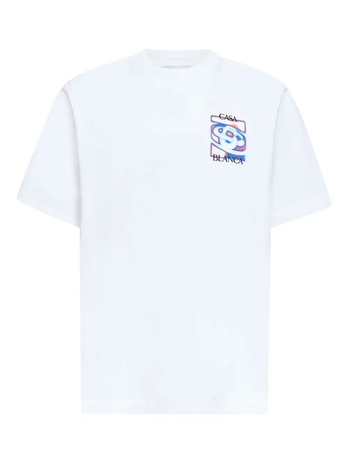 Tricou alb cu imprimeu logo
