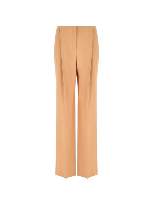 Pantaloni bej croială largă