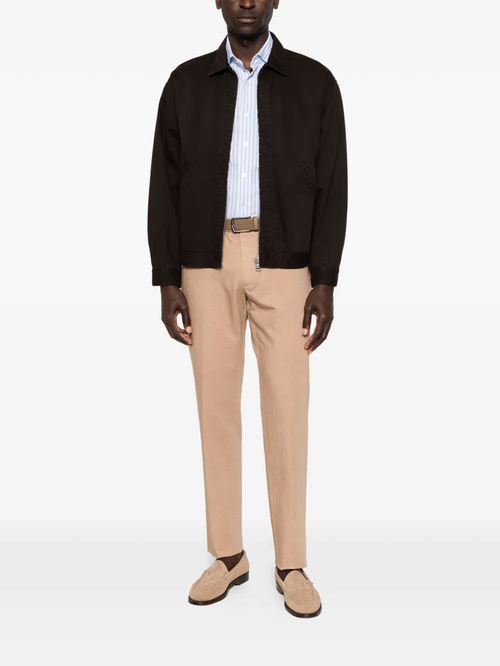 Pantaloni bej din bumbac