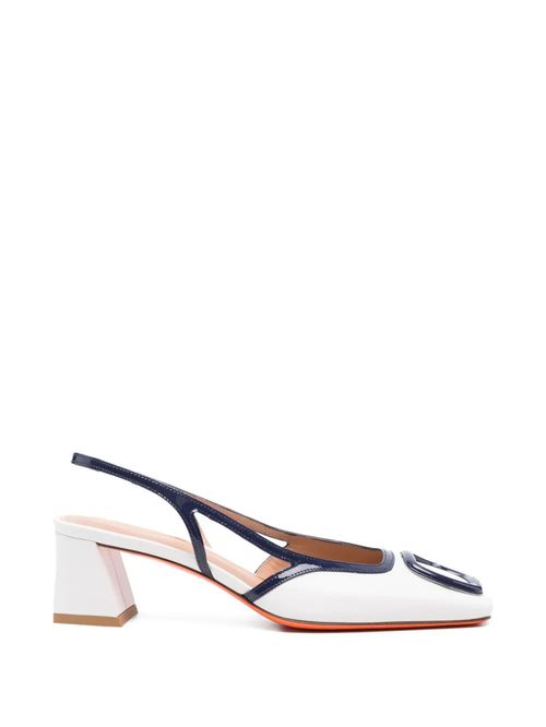 Pantofi cu toc albi 40mm