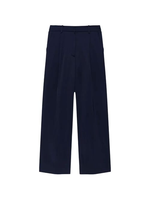 Pantaloni bleumarin cu lână