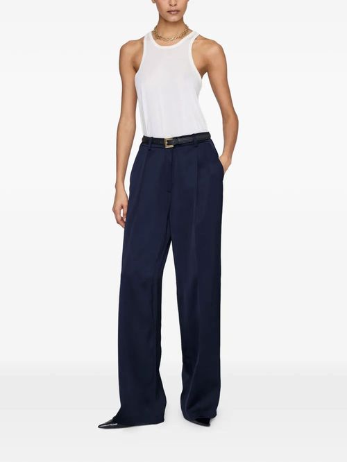 Pantaloni bleumarin cu lână