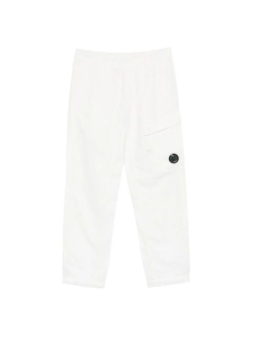 Pantaloni cargo albi bumbac