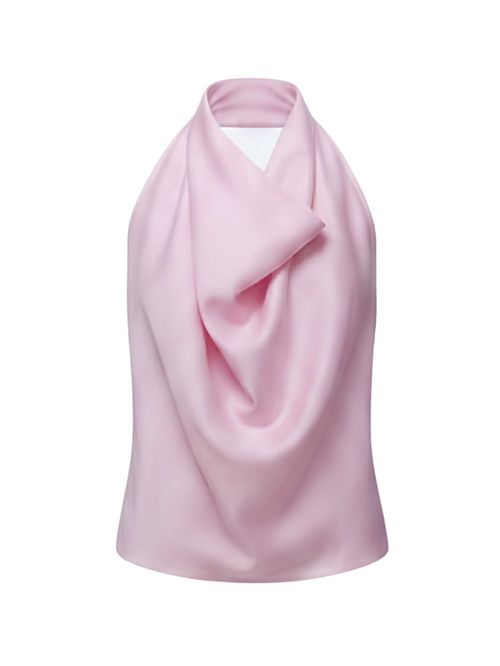 Top roz din satin