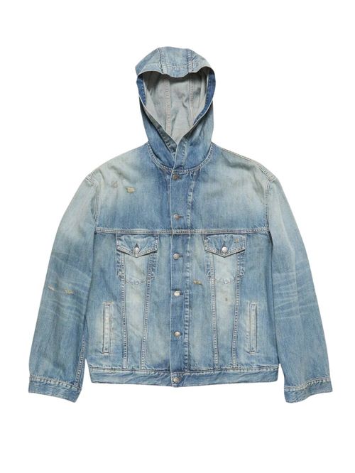 Jachetă din denim cu glugă