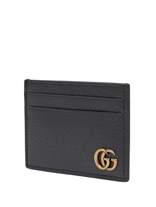 Portcard negru din piele