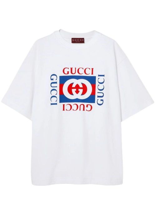 Tricou alb cu imprimeu logo