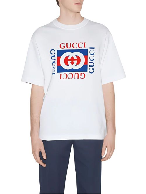 Tricou alb cu imprimeu logo