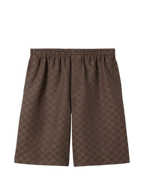 Pantaloni scurți maro cu logo