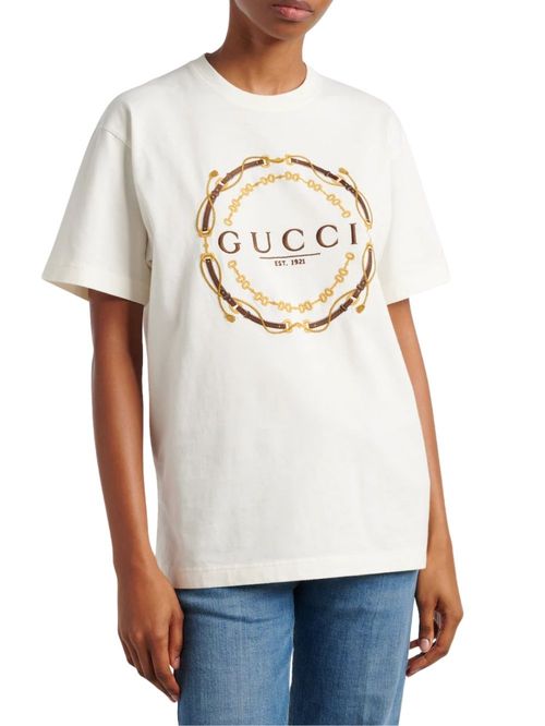 Tricou alb cu imprimeu logo