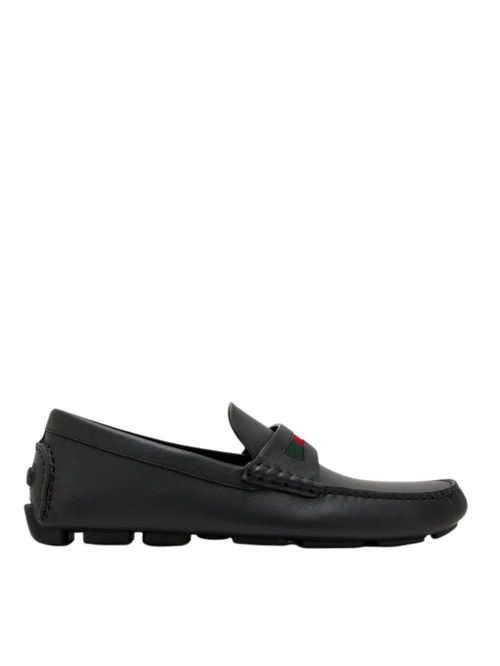 Mocasini negri din piele