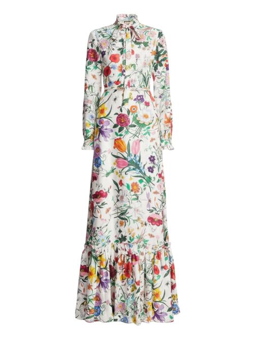 Rochie lungă cu imprimeu floral