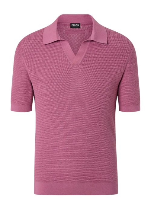 Tricou polo roz din bumbac