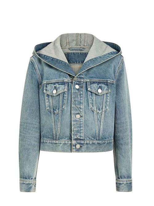 Jachetă din denim cu glugă