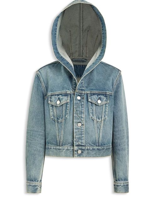 Jachetă din denim cu glugă