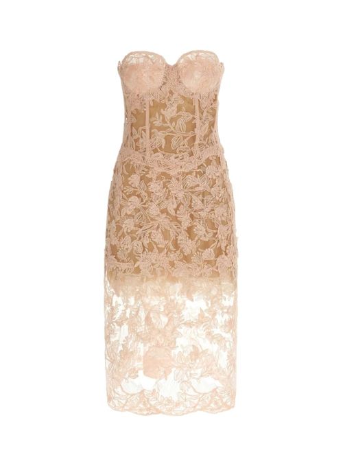 Rochie midi din dantelă
