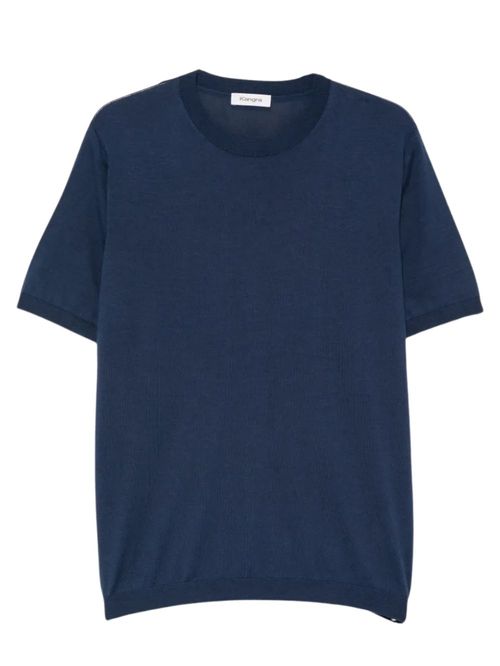 Tricou albastru mătase