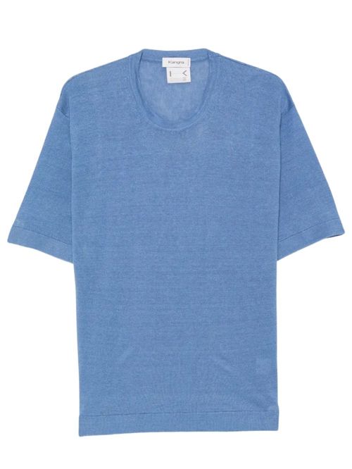 Tricou albastru din in