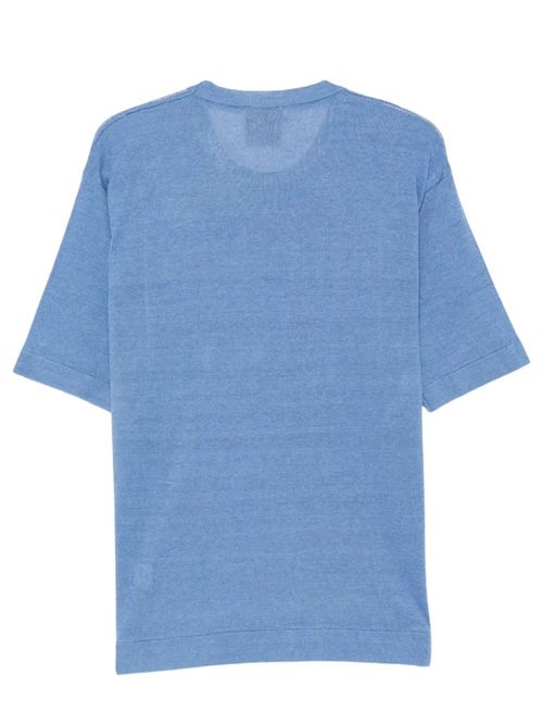 Tricou albastru din in