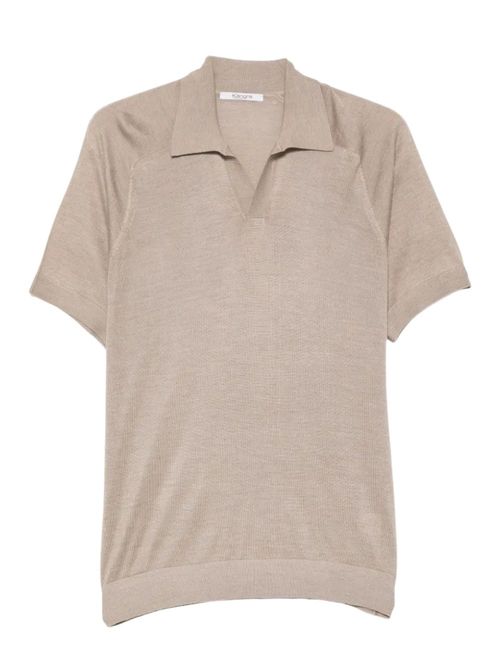 Tricou bej din mătase