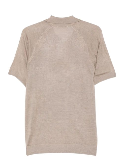Tricou bej din mătase